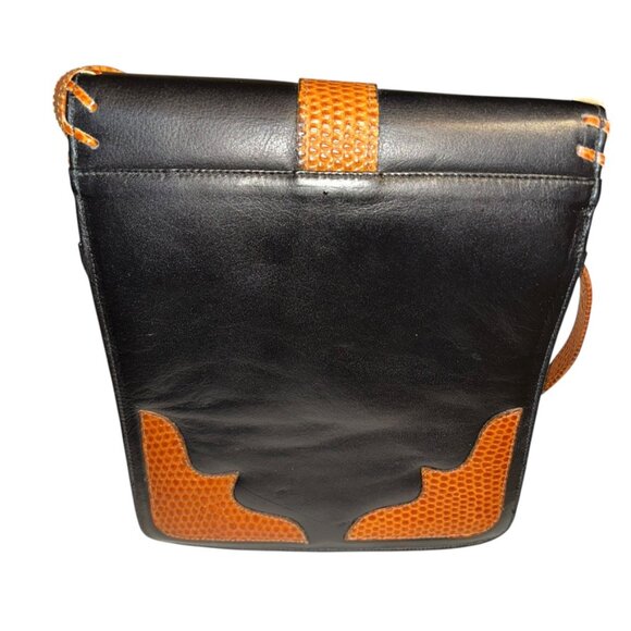 Vivian Sender Vintage black brown WESTERN COWGIRL RODEO flap cross body bag - Picture 4 of 9